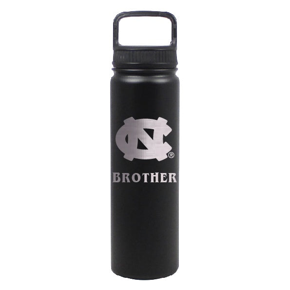 UNC Brother Water Bottle Stainless Steel Black 24 oz