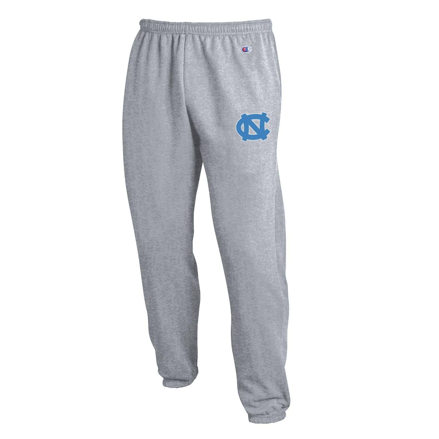 Grey UNC Sweatpants by Champion with banded ankle bottom 