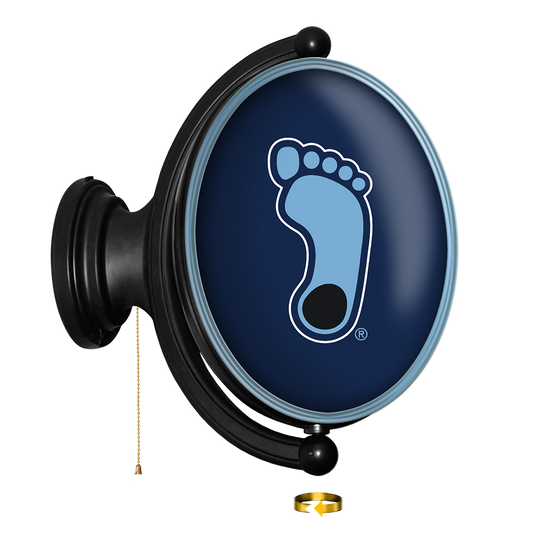 North Carolina Tar Heels: Heel Logo - Original Oval Rotating Lighted Wall Sign Navy