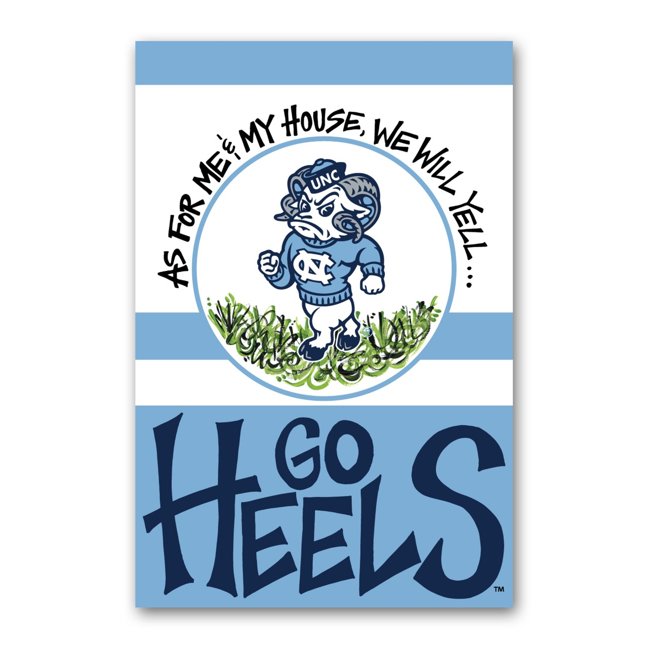 North Carolina Tar Heels Magnolia Lane As for Me and My House Garden Flag