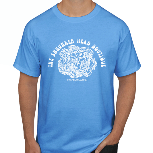 Shrunken Head Logo T-shirt in Carolina Blue