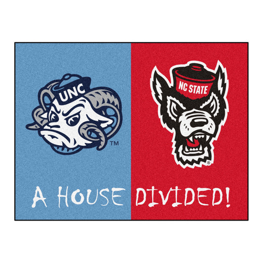 North Carolina Tar Heels House Divided Mat with House Divided by Fanmats