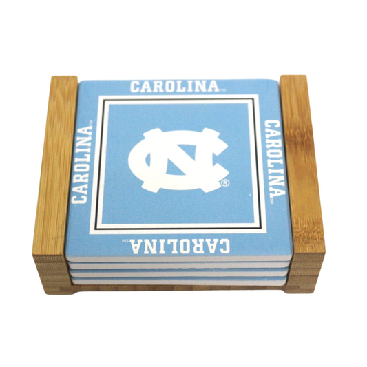 Carolina Tar Heels Carolina Blue Coaster Set of 4
