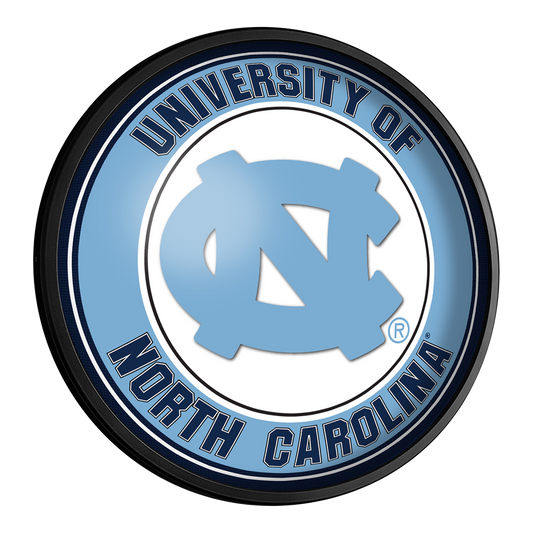 North Carolina Tar Heels: Round Slimline Lighted Wall Sign