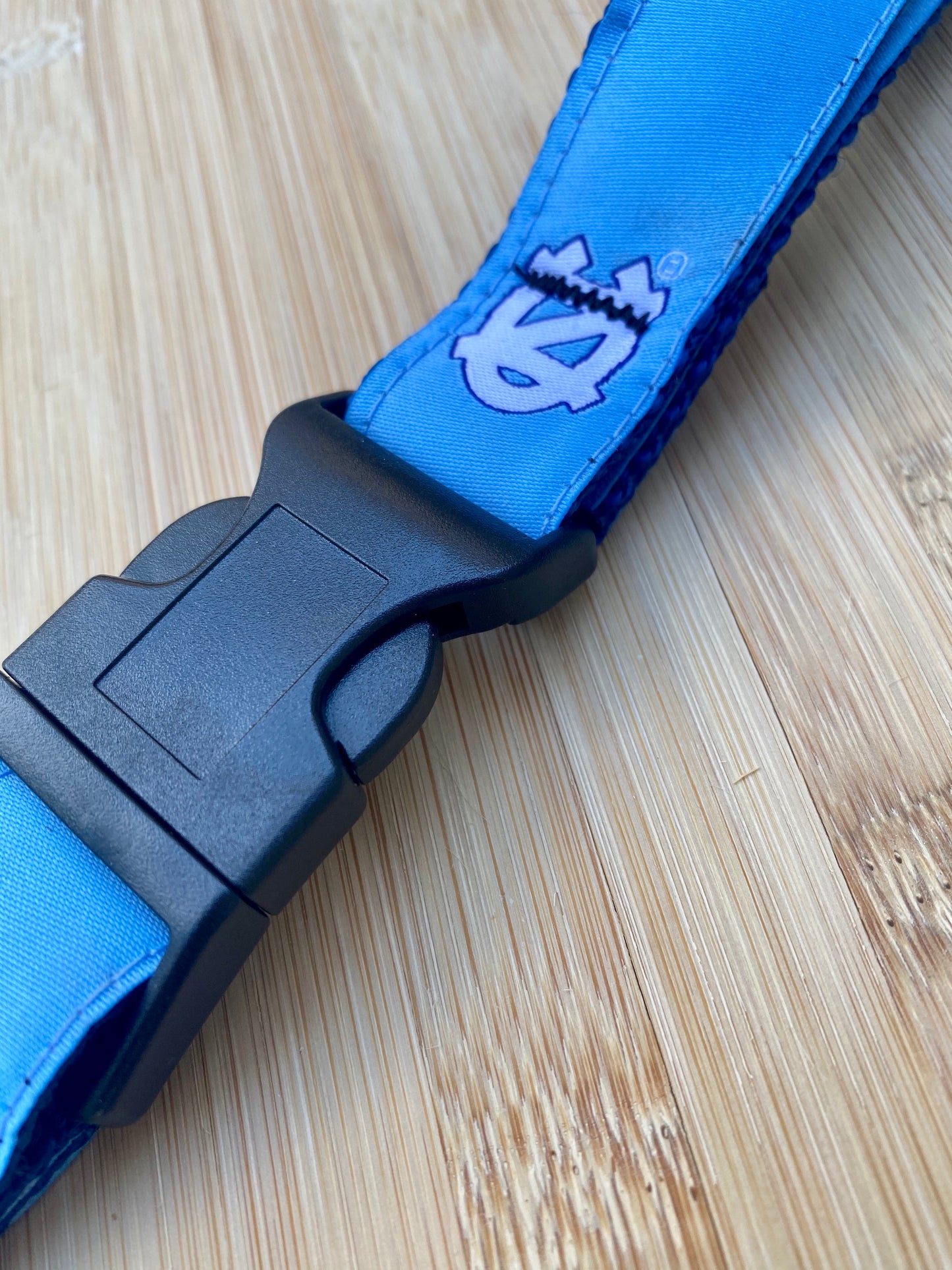 UNC Lanyard with Keychain Release Clip in Carolina Blue Embroidery