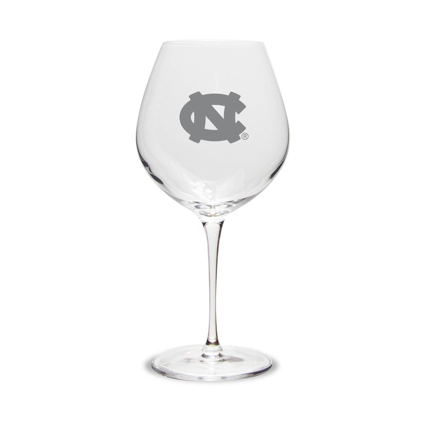 UNC Tar Heels Hand Etched Red Wine Glasses Set of Two