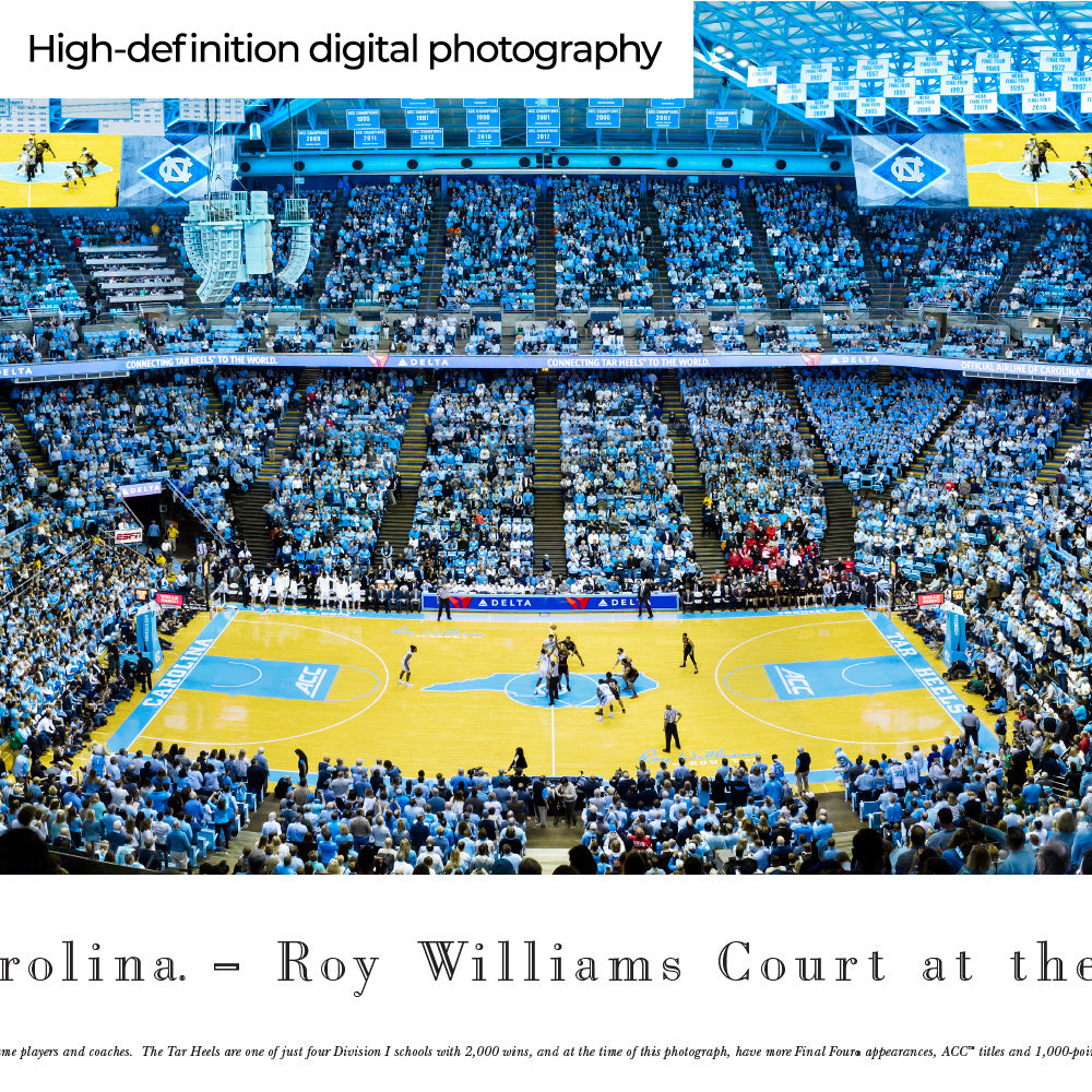 North Carolina Tar Heels Basketball Panoramic Picture of the Dean Dome