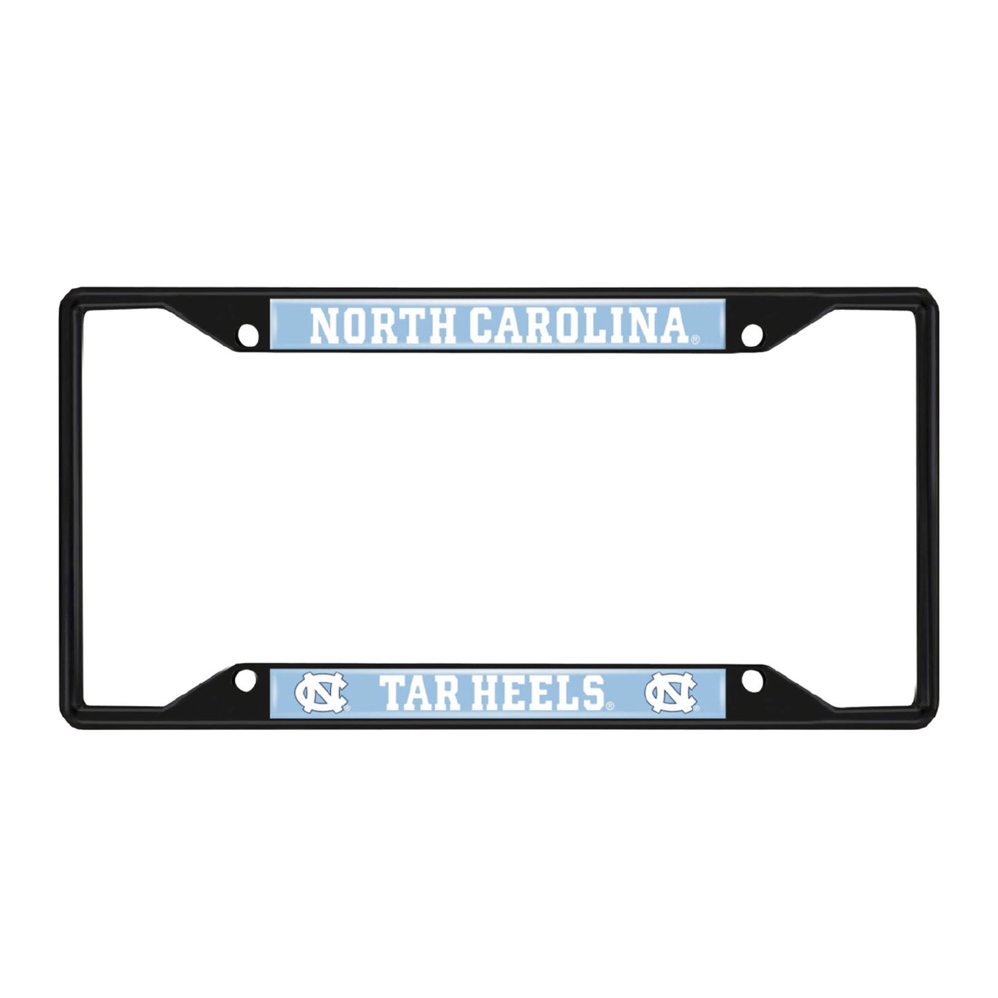 North Carolina Tar Heels License Plate Frame - Black with NC Logo & Wordmark by Fanmats