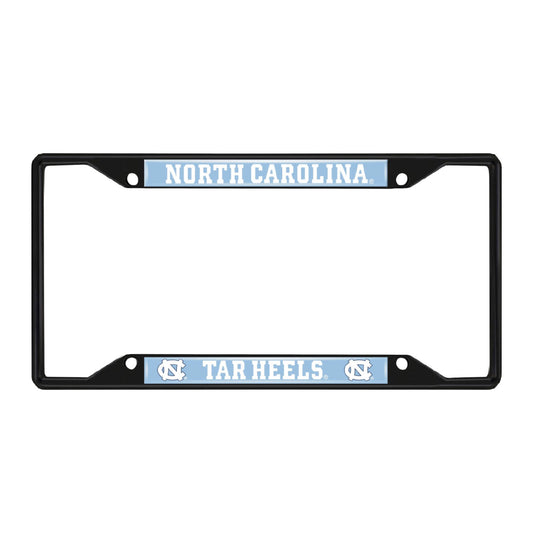 North Carolina Tar Heels License Plate Frame - Black with NC Logo & Wordmark by Fanmats