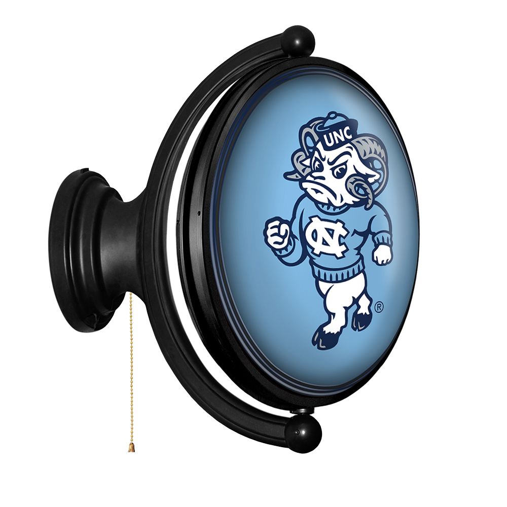 North Carolina Tar Heels: Mascot - Original Oval Rotating Lighted Wall Sign Carolina Blue