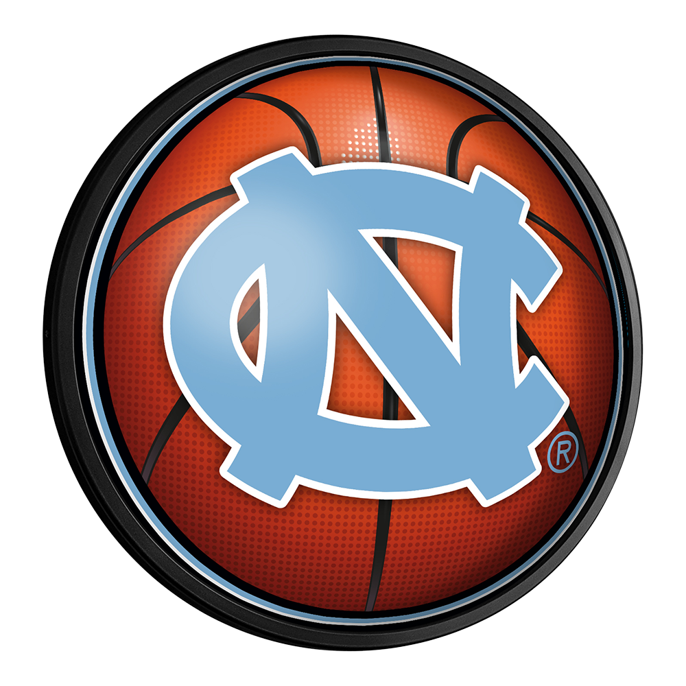 North Carolina Tar Heels: Basketball - Round Slimline Lighted Wall Sign