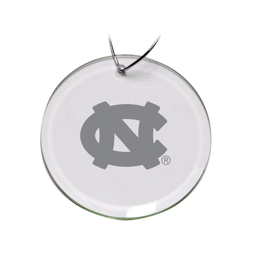 UNC Tar Heels Hand Etched Crystal Christmas Tree Ornament