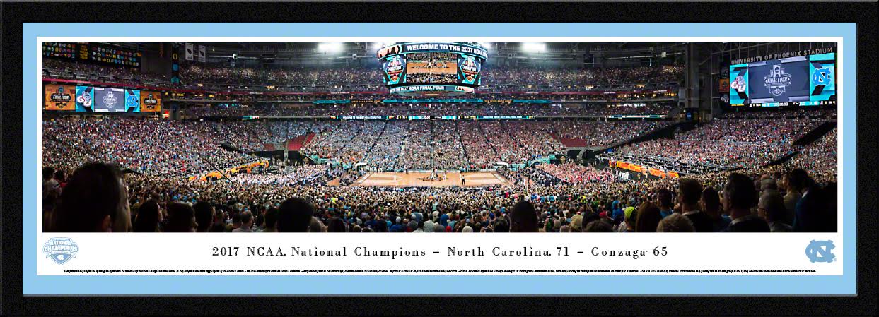 2017 NCAA Basketball Champions - UNC - Panoramic Picture