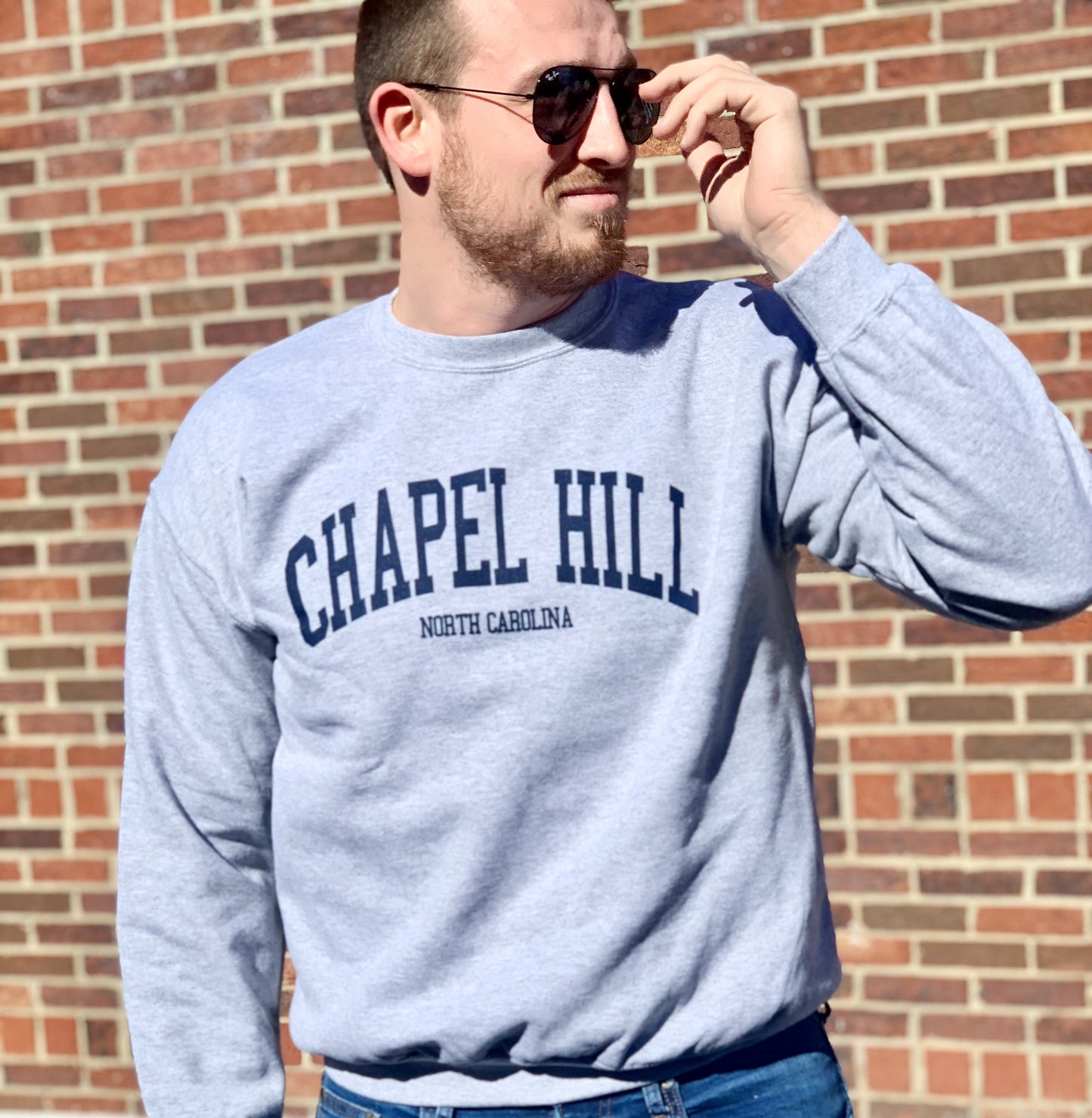 SHB Sport Grey Chapel Hill NC Crewneck Sweatshirt