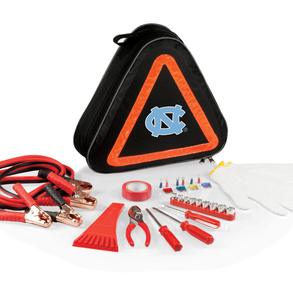 North Carolina Tar Heels - Roadside Emergency Car Kit, (Black with Orange Accents)