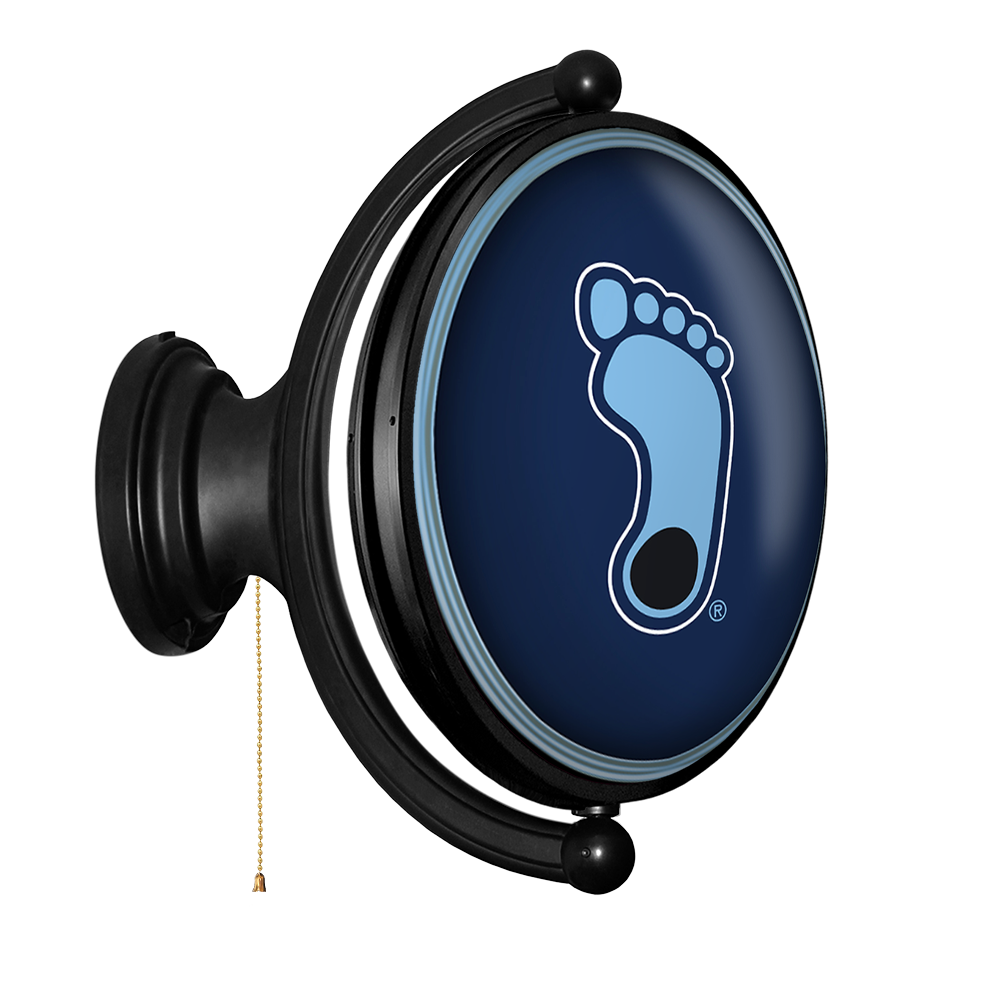 North Carolina Tar Heels: Heel Logo - Original Oval Rotating Lighted Wall Sign Navy