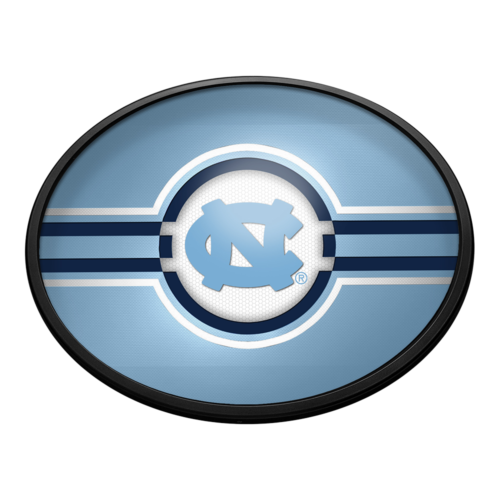 North Carolina Tar Heels: Oval Slimline Lighted Wall Sign Carolina Blue
