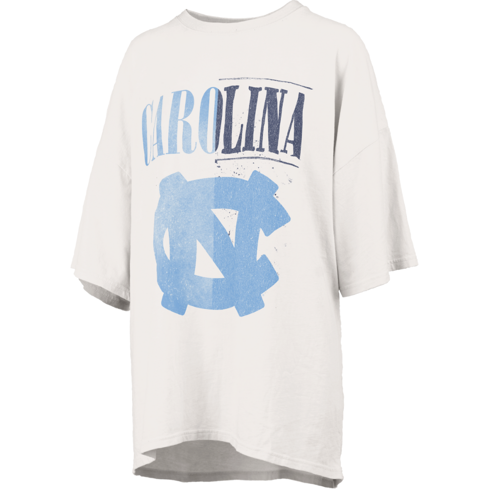 Carolina Tar Heels Vintage Oversize T-Shirt Split UNC Logo Design