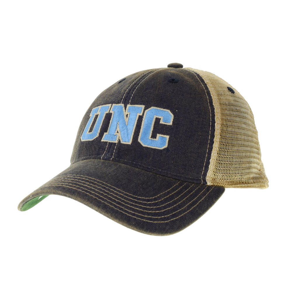 UNC Youth Hat with Mesh Back and Carolina Blue Logo