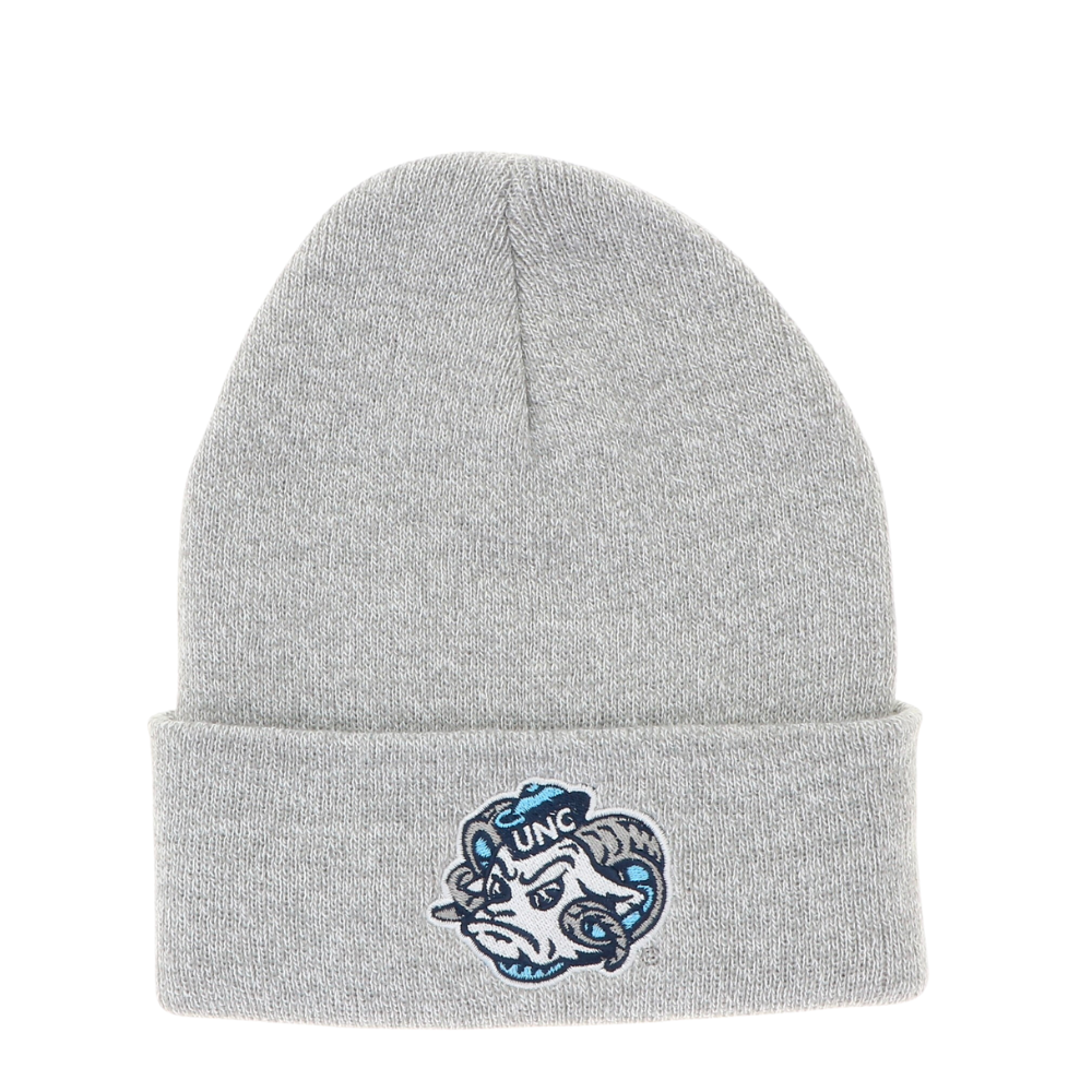 UNC Mascot Rameses Winter Knit Hat in Grey