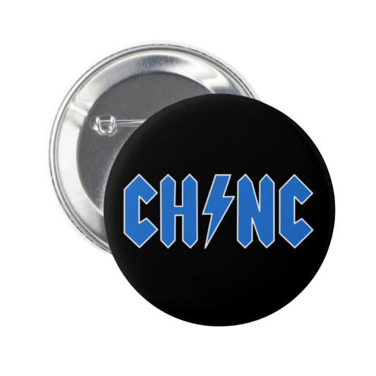 Chapel Hill Rock Font Button Pin by Shrunken Head Brand