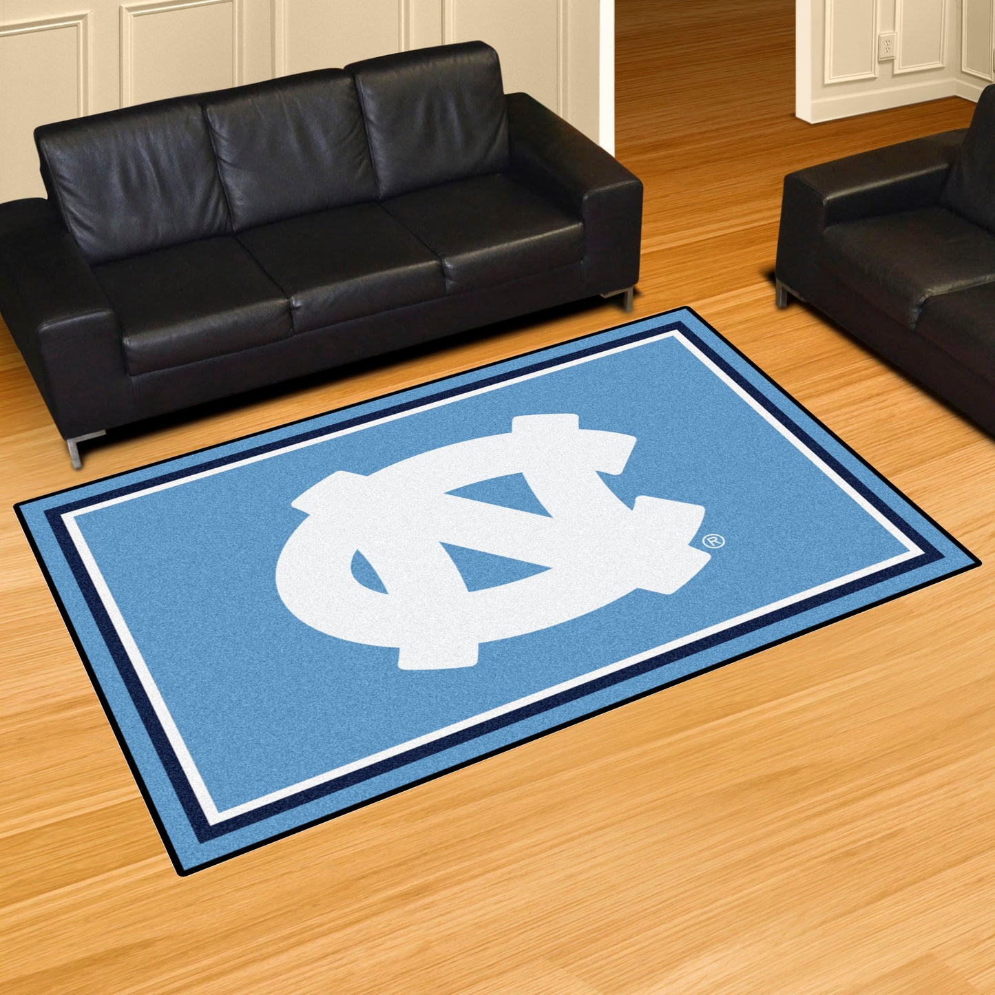 North Carolina Tar Heels 5x8 Rug with NC Logo by Fanmats