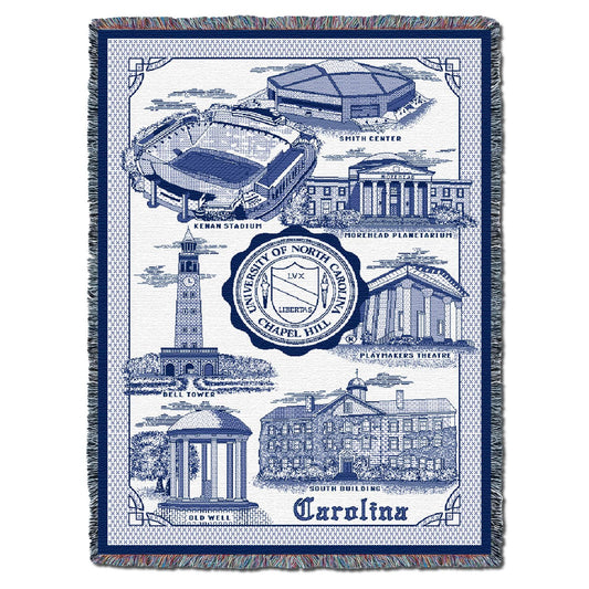 North Carolina Tar Heels Tapestry Throw Blanket in Navy