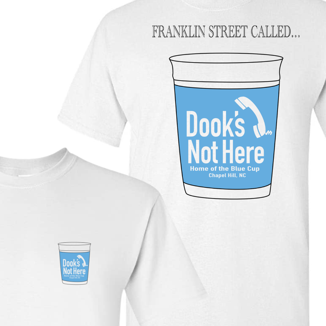 DOOK'S NOT HERE Blue Cup Tee by Chloe Jensen – Shrunken Head