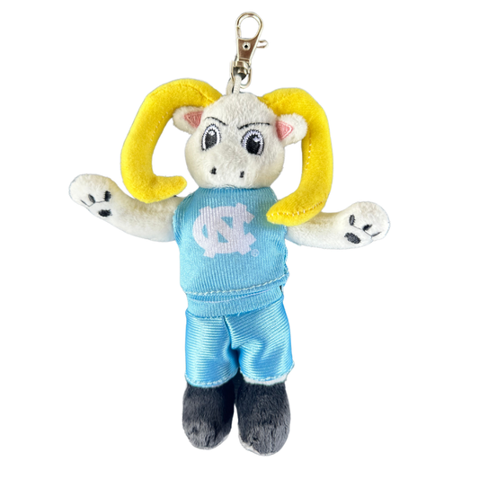 UNC Rameses Stuffed Animal Plush Mascot in Basketball Uniform 6 inch Keychain