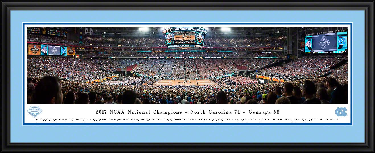 2017 NCAA Basketball Champions - UNC - Panoramic Picture