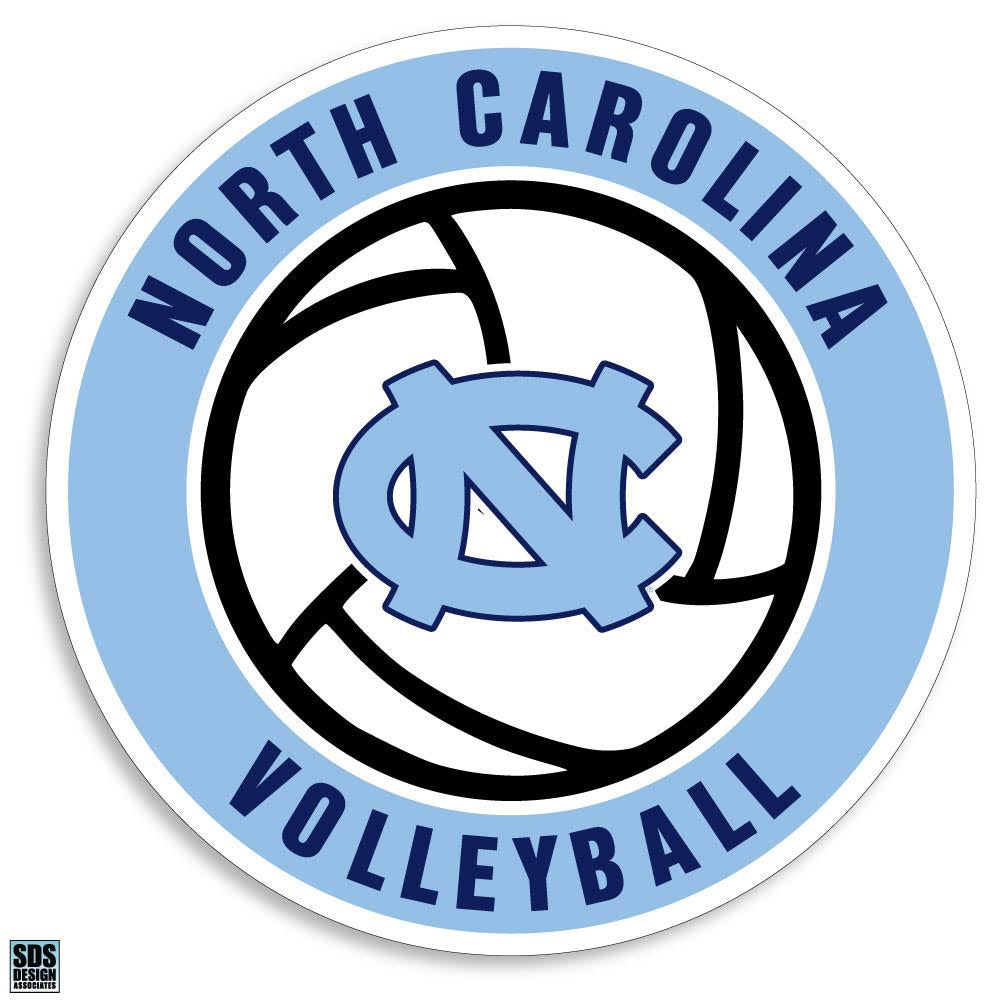North Carolina Tar Heels Volleyball Decal 3”