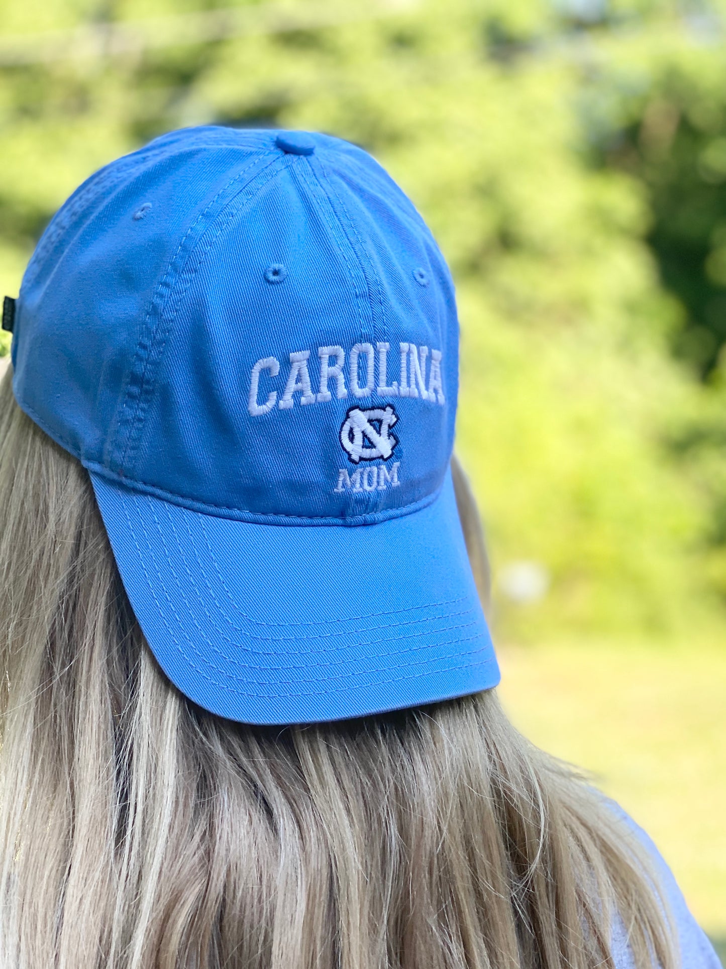 UNC Mom Hat in Carolina Blue - Adjustable