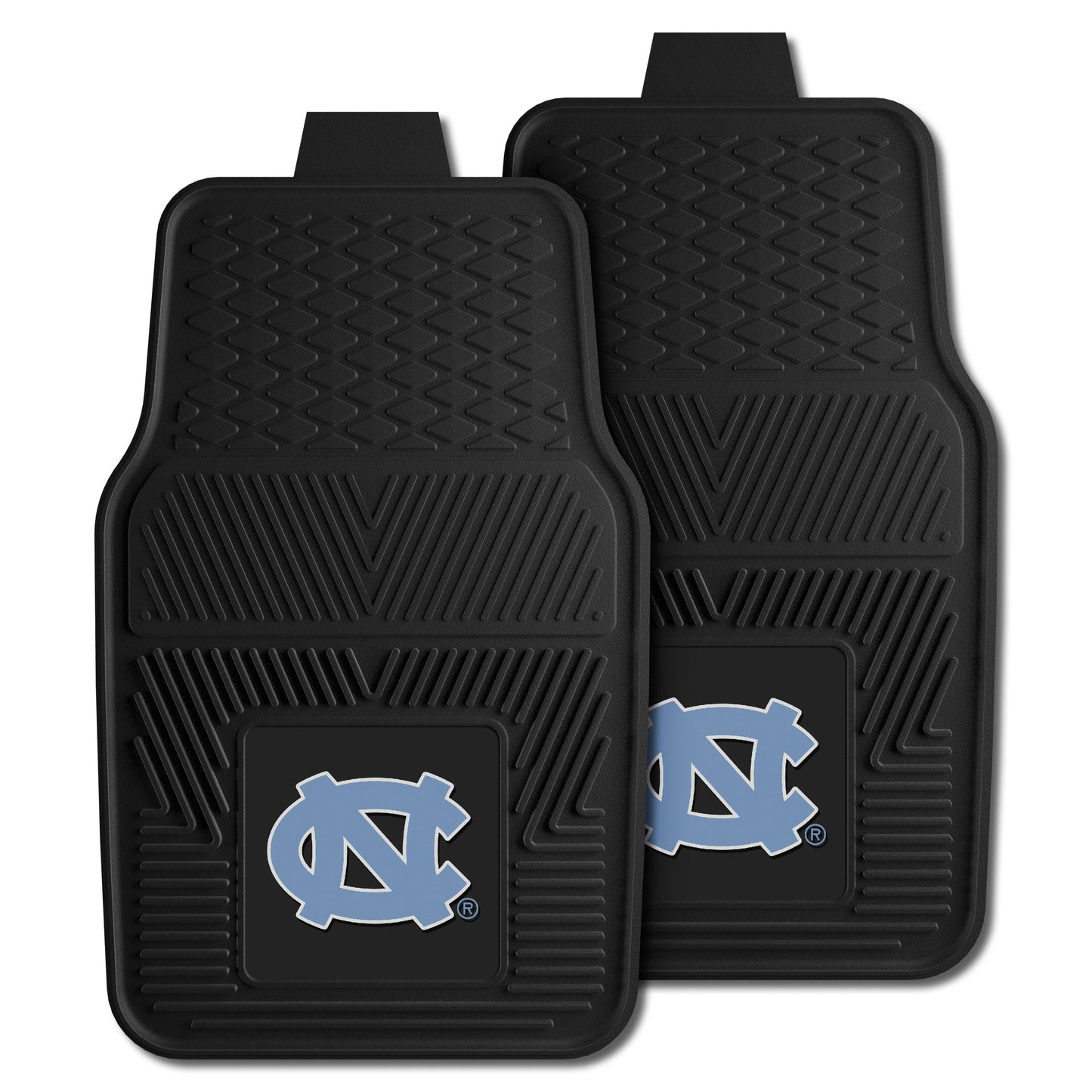 North Carolina Tar Heels Auto Mats Set of Two Black with NC Logo