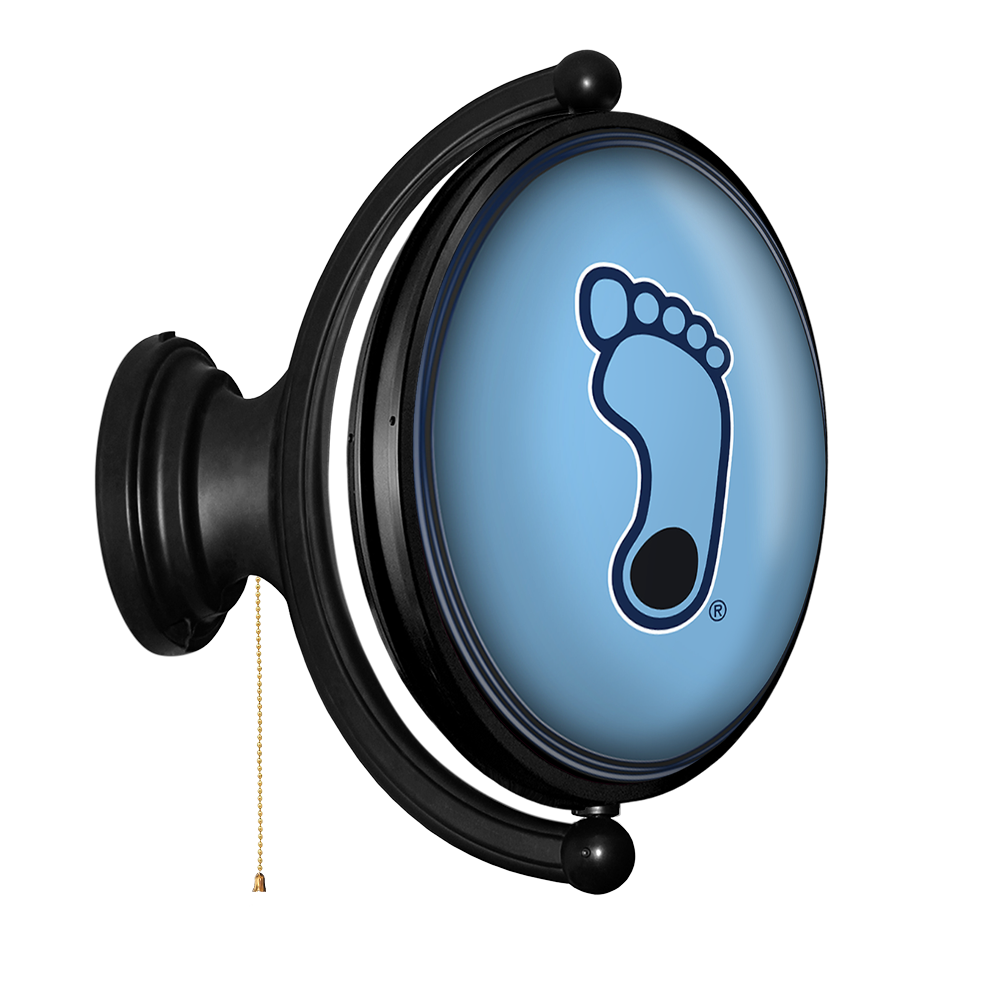 North Carolina Tar Heels: Heel Logo - Original Oval Rotating Lighted Wall Sign Carolina Blue