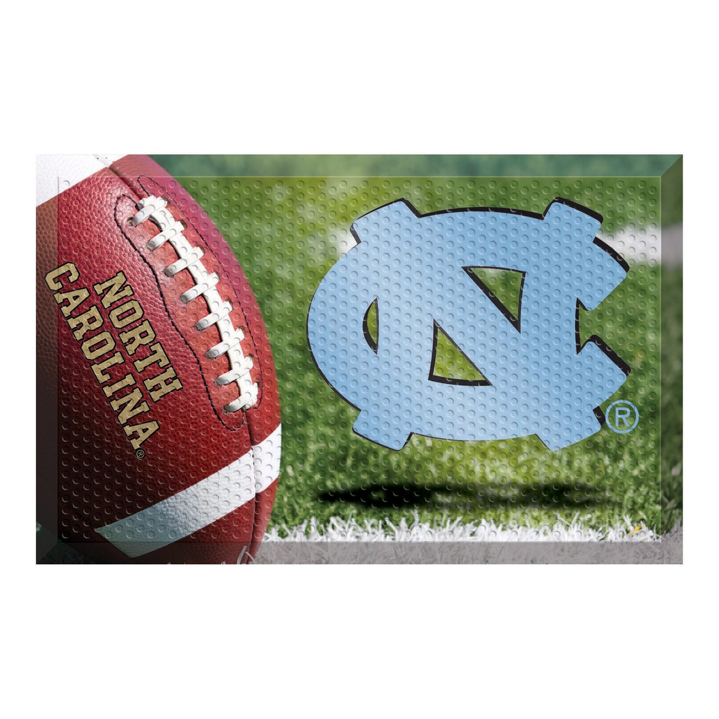 North Carolina Tar Heels Football Scraper Mat with NC Logo by Fanmats