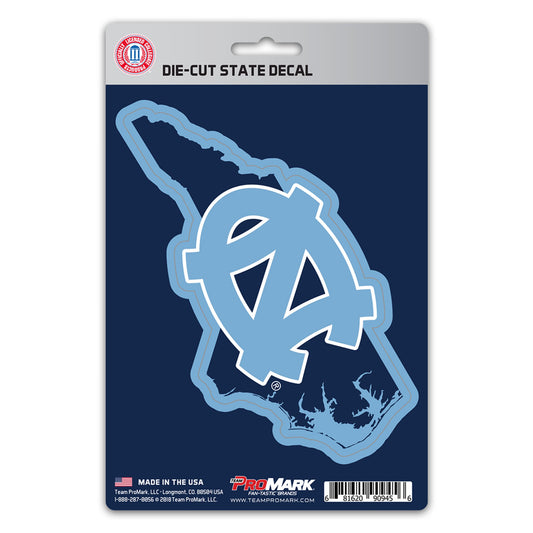 North Carolina Tar Heels State Shape Decal with NC Logo / Shape of North Carolina by Fanmats