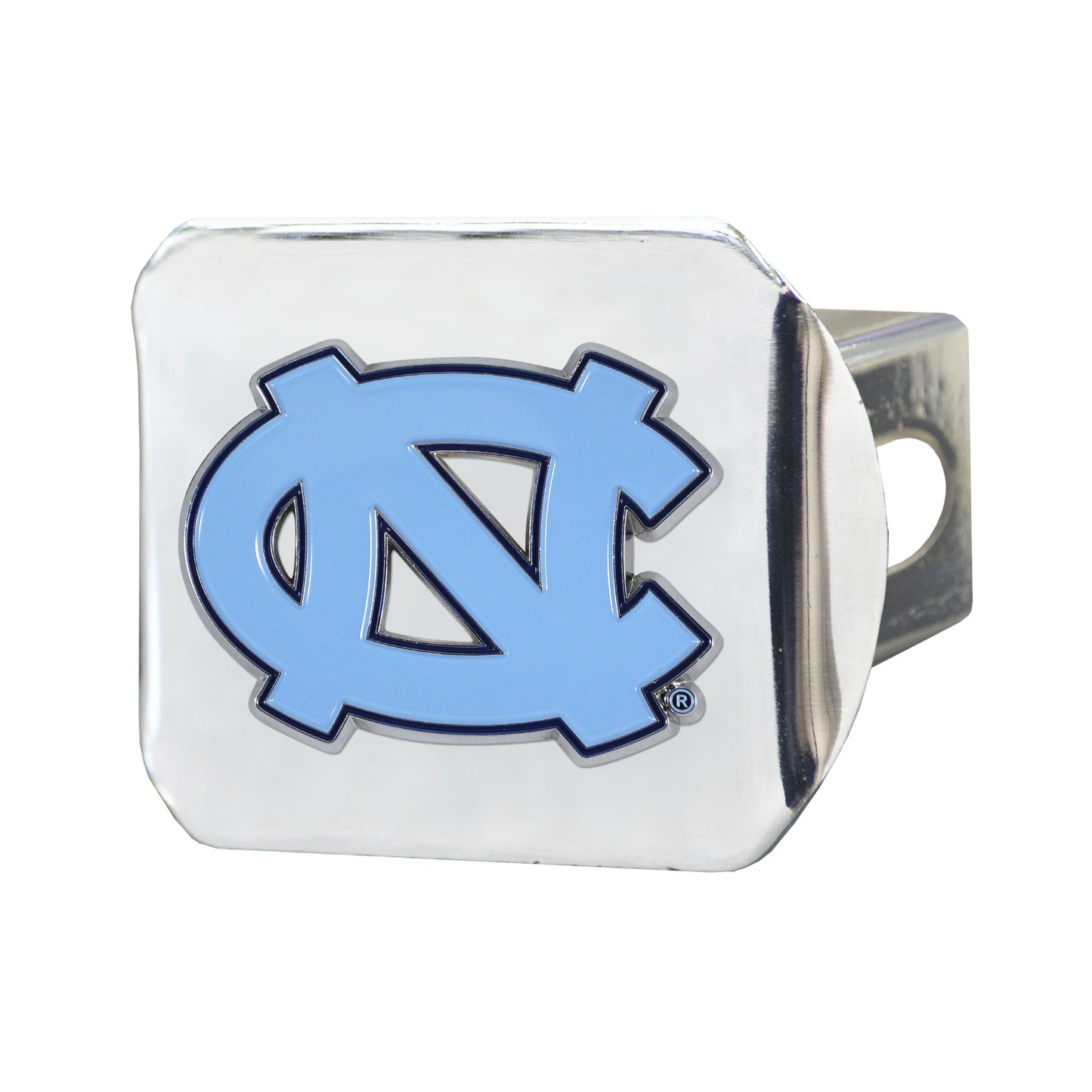 North Carolina Tar Heels Color Hitch Cover - Chrome with NC Logo by Fanmats