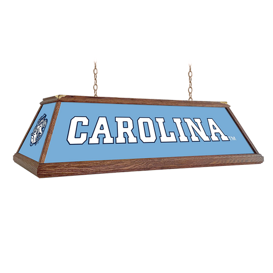 North Carolina Tar Heels: Premium Wood Pool Table Light Carolina Blue / Mascot Cap