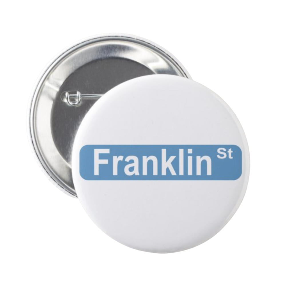 Franklin Street Button Pin by Shrunken Head Brand