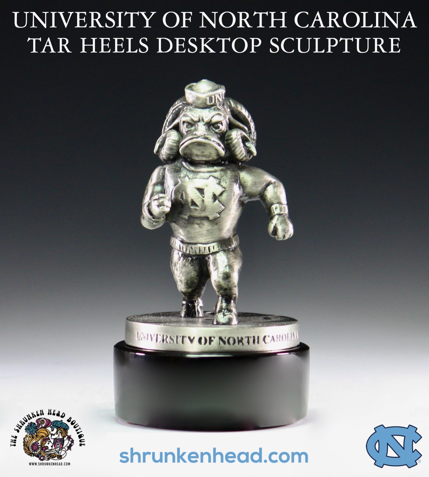 University of North Carolina Rameses Cast Pewter Desktop Sculpture