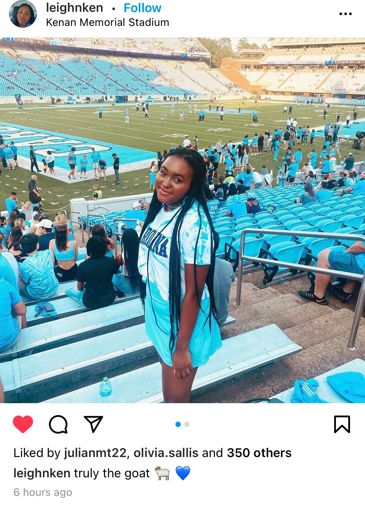 UNC, UNC Pressbox School of Rock and Roll Waist Length Tee