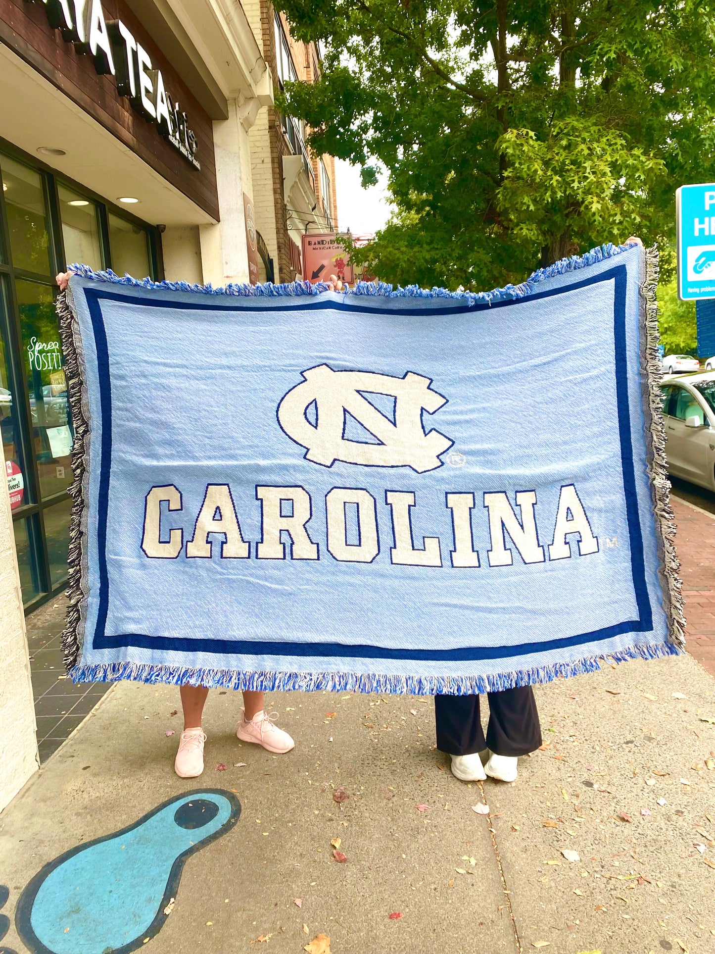 Carolina Blue UNC Interlock Tapestry Blanket