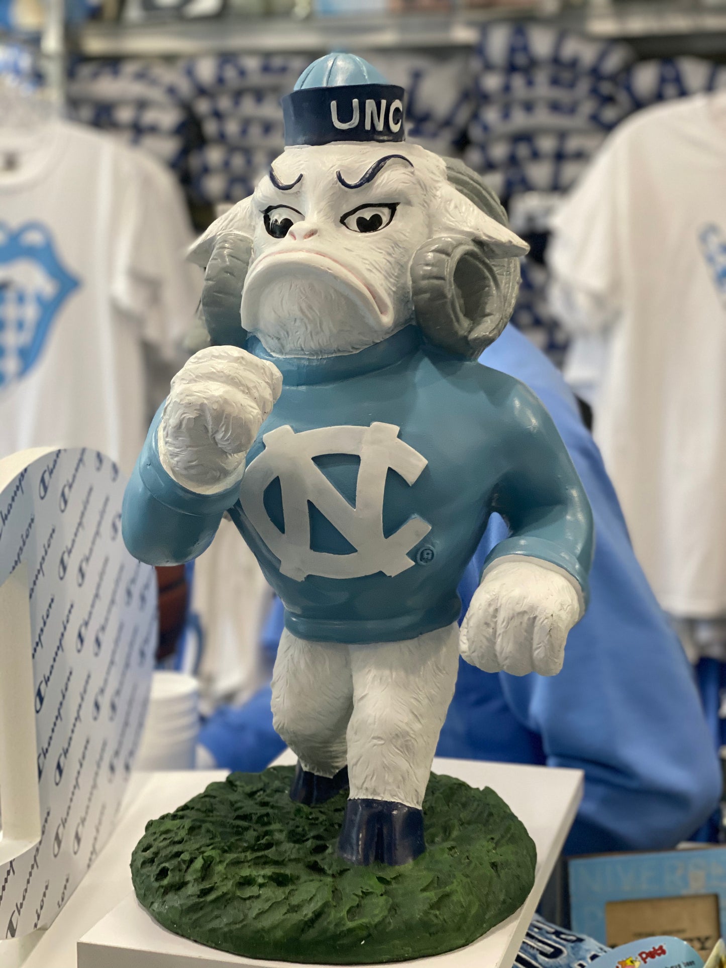 North Carolina Tar Heels Oxbay Painted Rameses Garden Statue