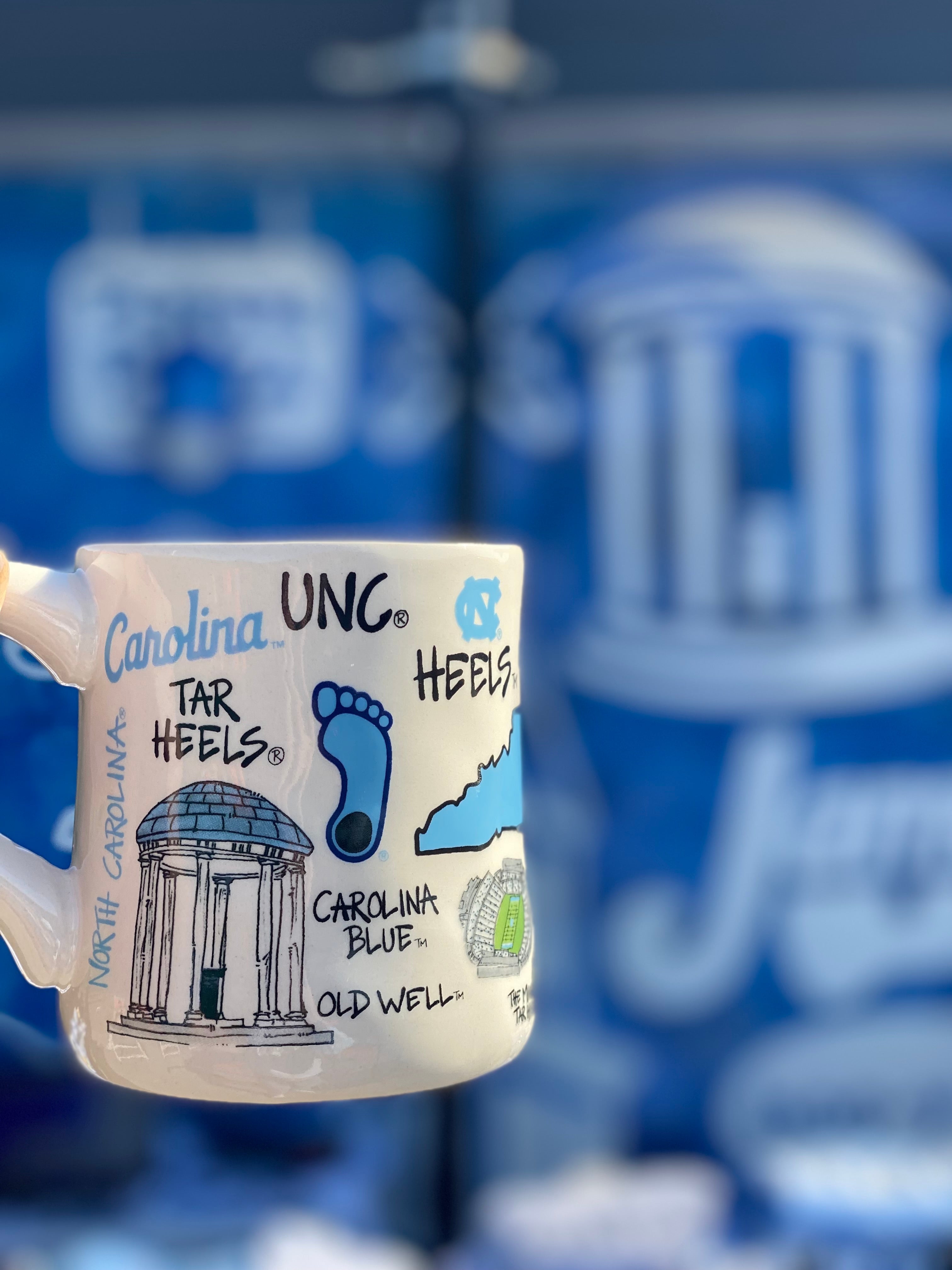 4 Pack UNC Collage Coffee Mug by Magnolia Lane Set of Four