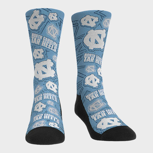 North Carolina Tar Heels Socks Microdot UNC Logos