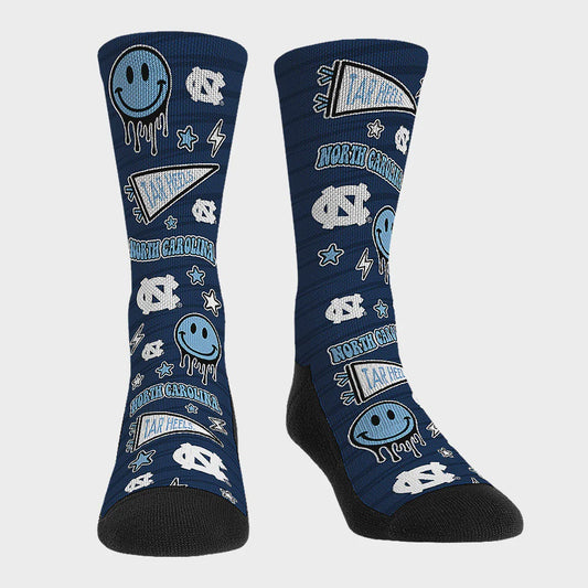 North Carolina Tar Heels Socks Smiley Stickers