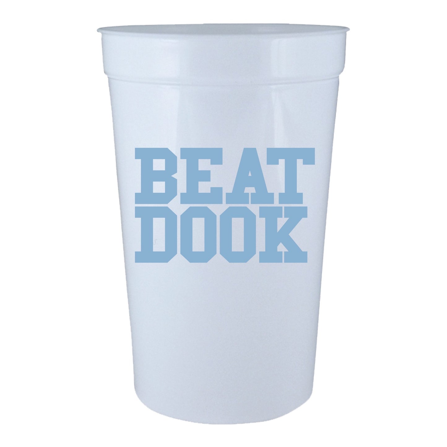 Beat Dook Stadium Cup 22 oz Carolina Blue and White
