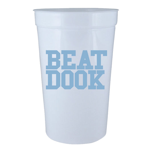 Beat Dook Stadium Cup 22 oz Carolina Blue and White