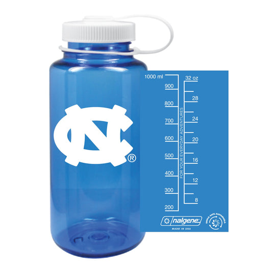 North Carolina Tar Heels Blue Nalgene Water Bottle with UNC Logo