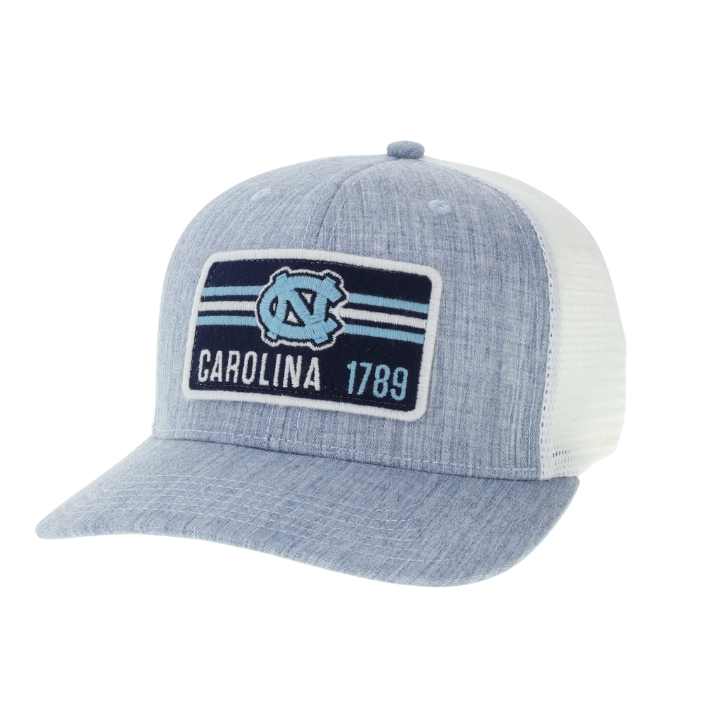 Carolina Tar Heels Trucker Hat Light Blue and White UNC Patch